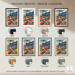 Kumasi Ghana Market Travel Poster — framed print colour options