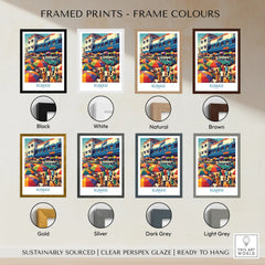 Kumasi Ghana Market Day Wall Art — framed print colour options