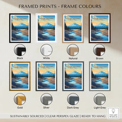 Lassen Volcanic National Park art print in multiple frame color options, wall decor
