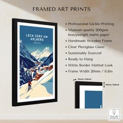 Lech Zürs am Arlberg Print Austria framed art print with professional giclée printing and clear plexiglass glaze.
