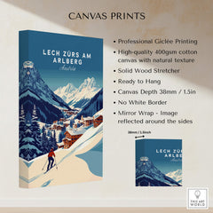 Lech Zürs am Arlberg Print Austria showcasing stunning ski landscapes and professional giclée printing.