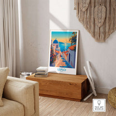 Leipsoi Greece Wall Art Print showcasing the scenic beauty of Leipsoi with vibrant colors and intricate details on display.