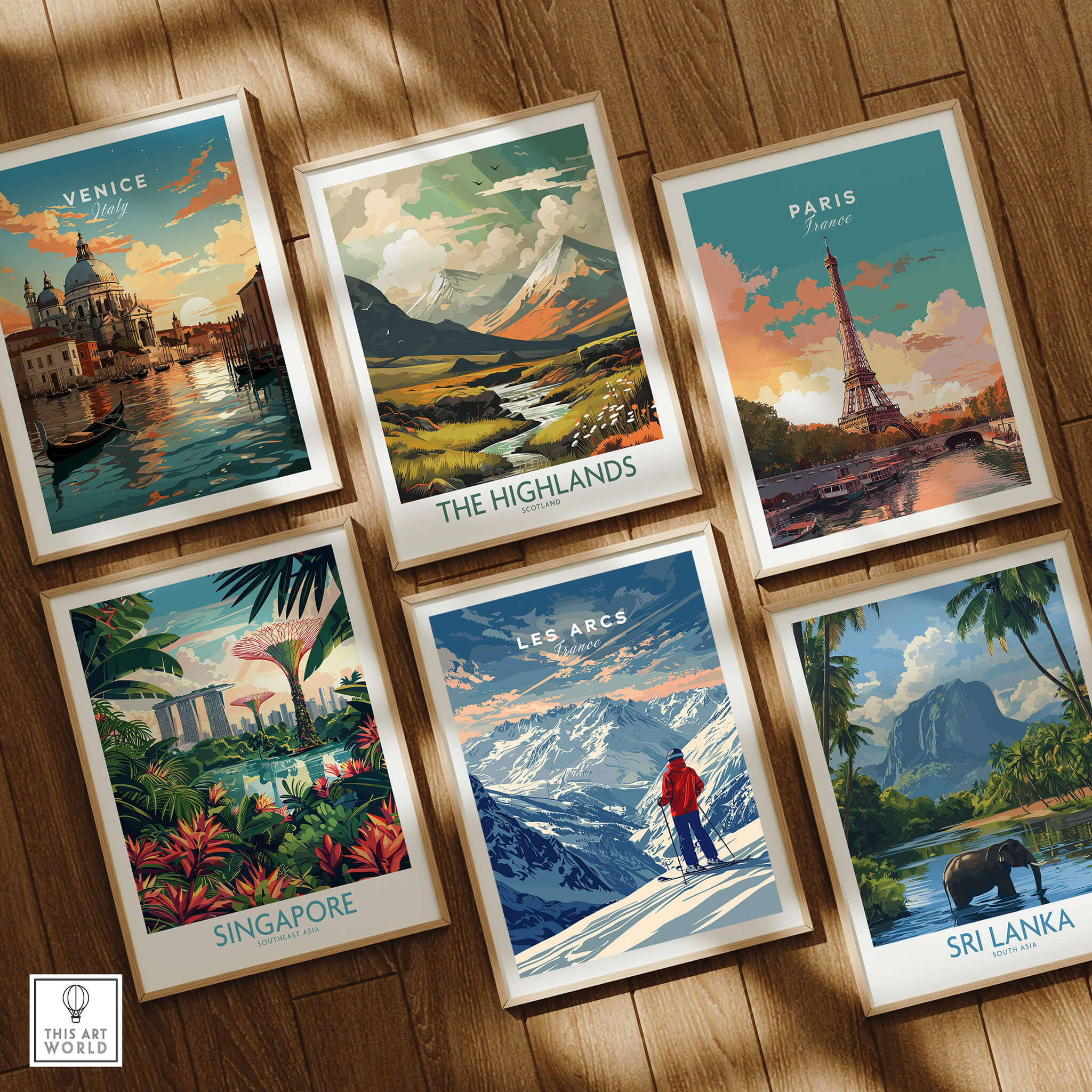 Les Arcs Travel Poster - France among other stunning travel posters, showcasing beautiful landscapes and iconic destinations.