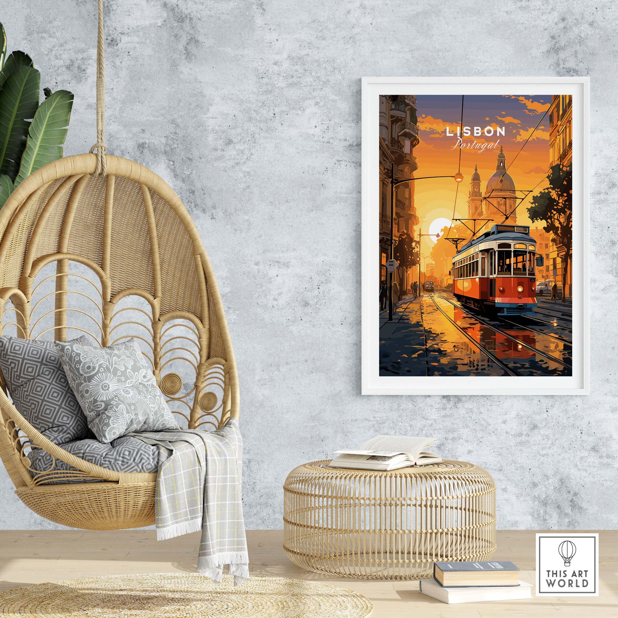Lisbon Poster at Sunset