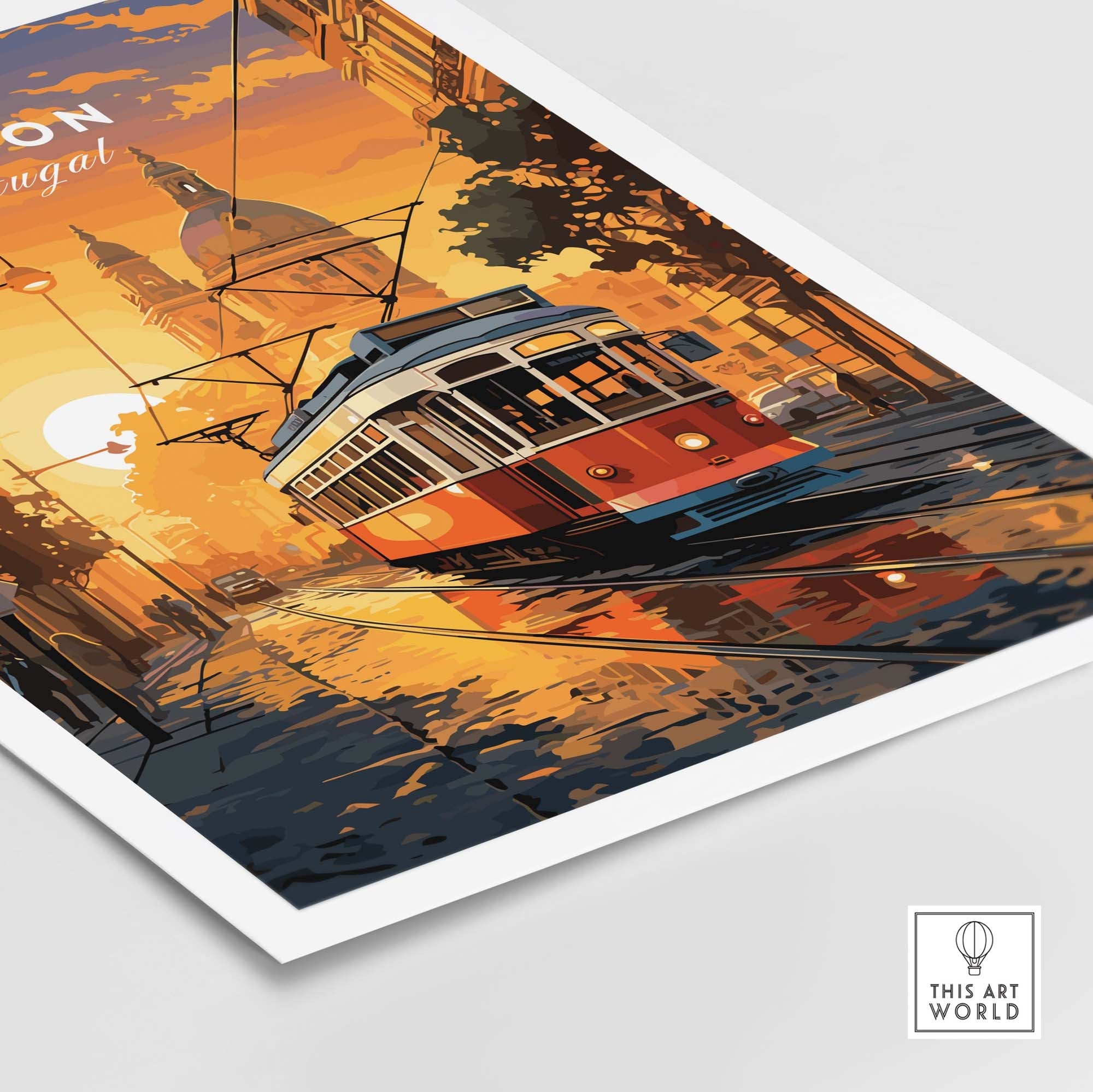 Lisbon Poster at Sunset