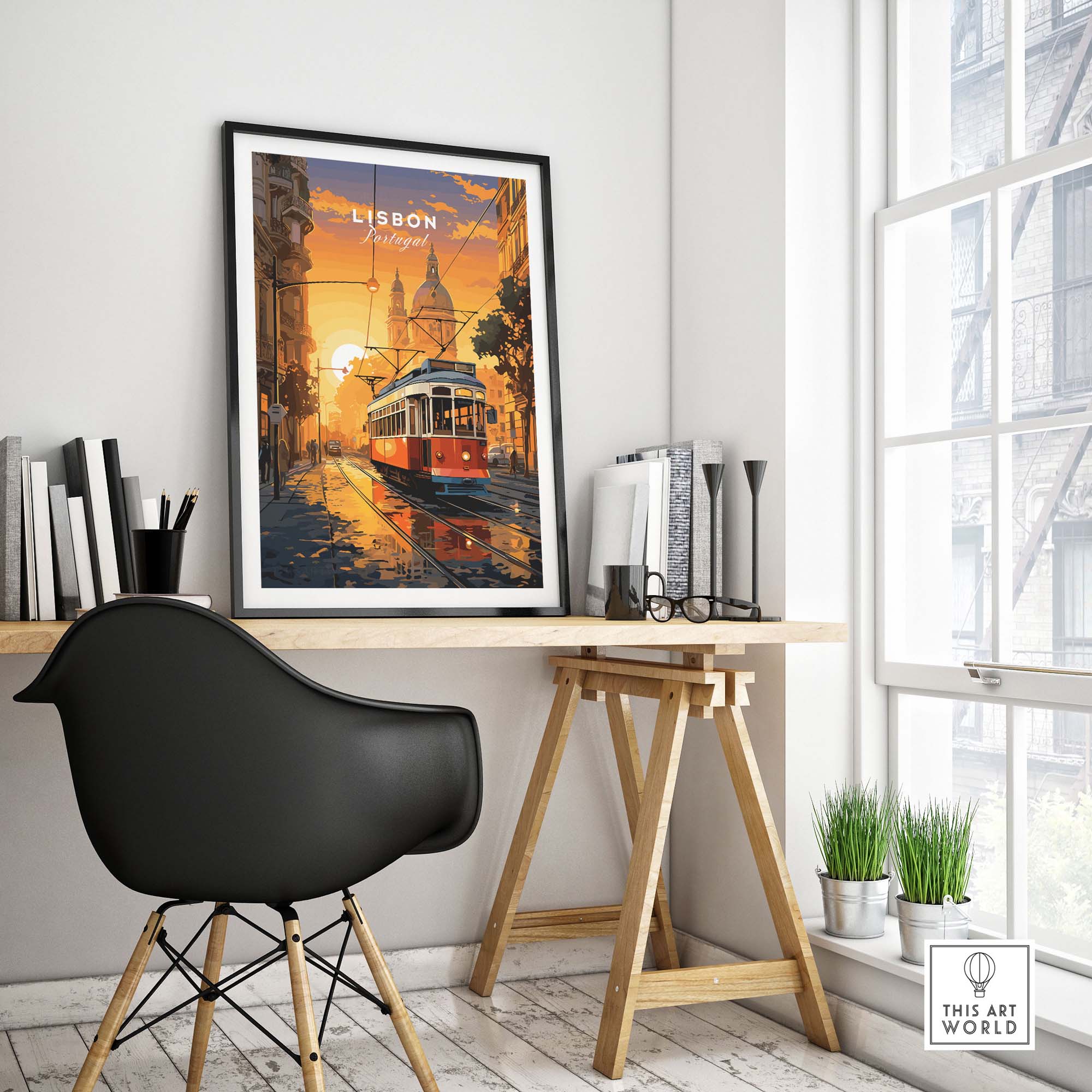 Lisbon Poster at Sunset