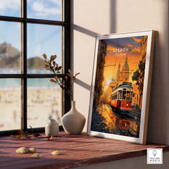 Lisbon Poster at Sunset