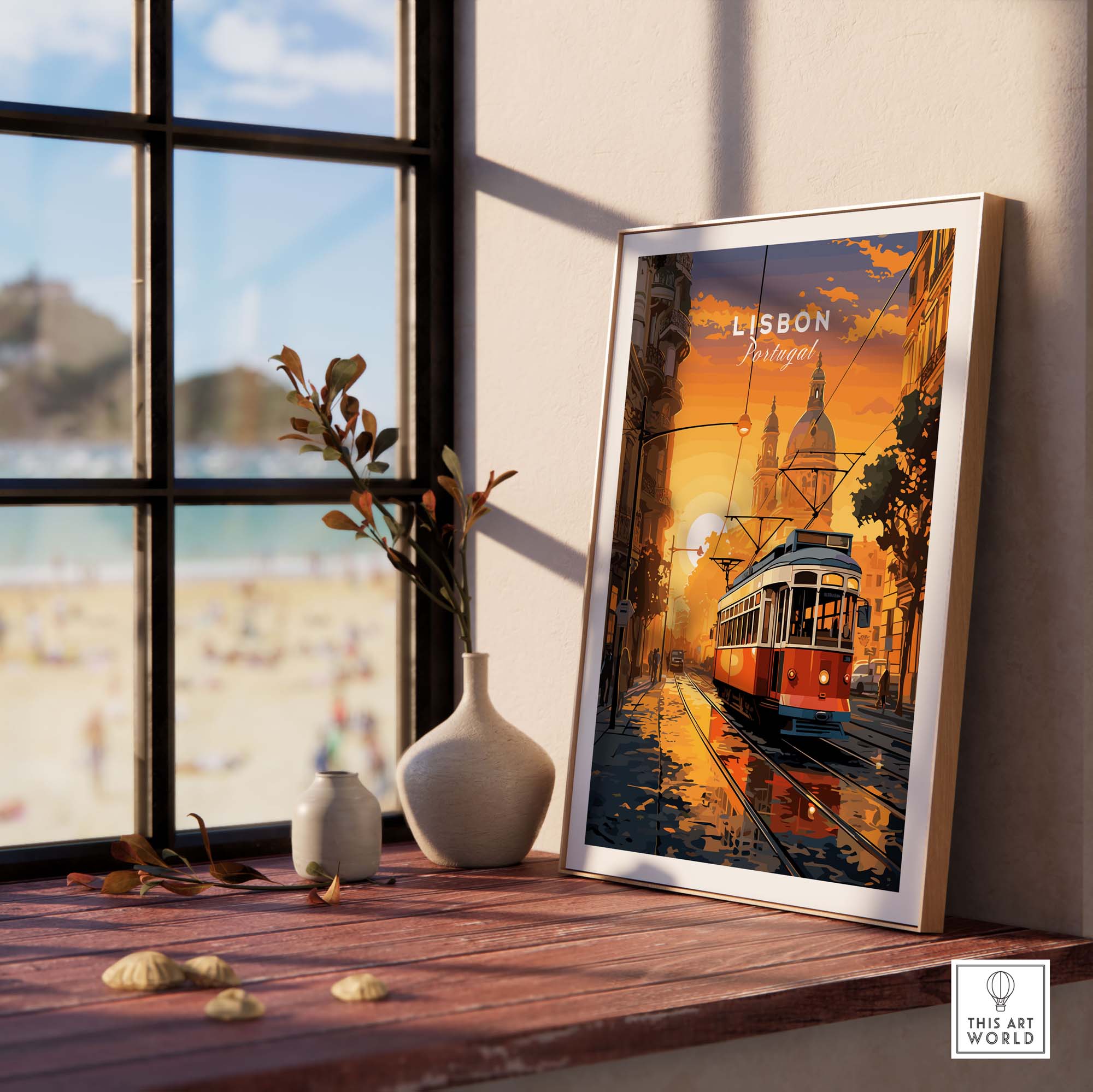 Lisbon Poster at Sunset