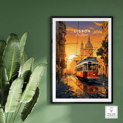 Lisbon Poster at Sunset