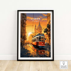 Lisbon Poster at Sunset