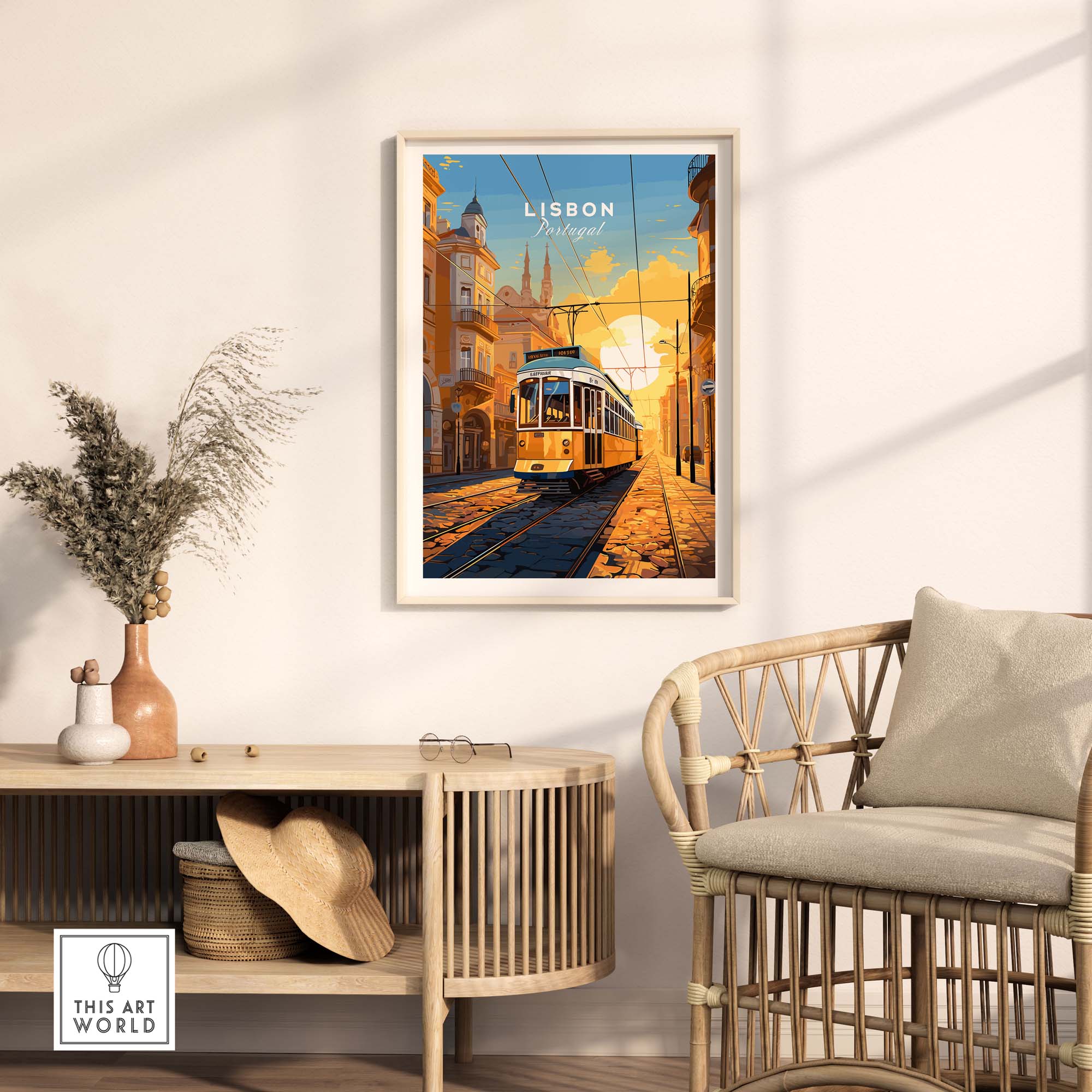 Lisbon Print with Tram