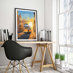 Lisbon Print with Tram