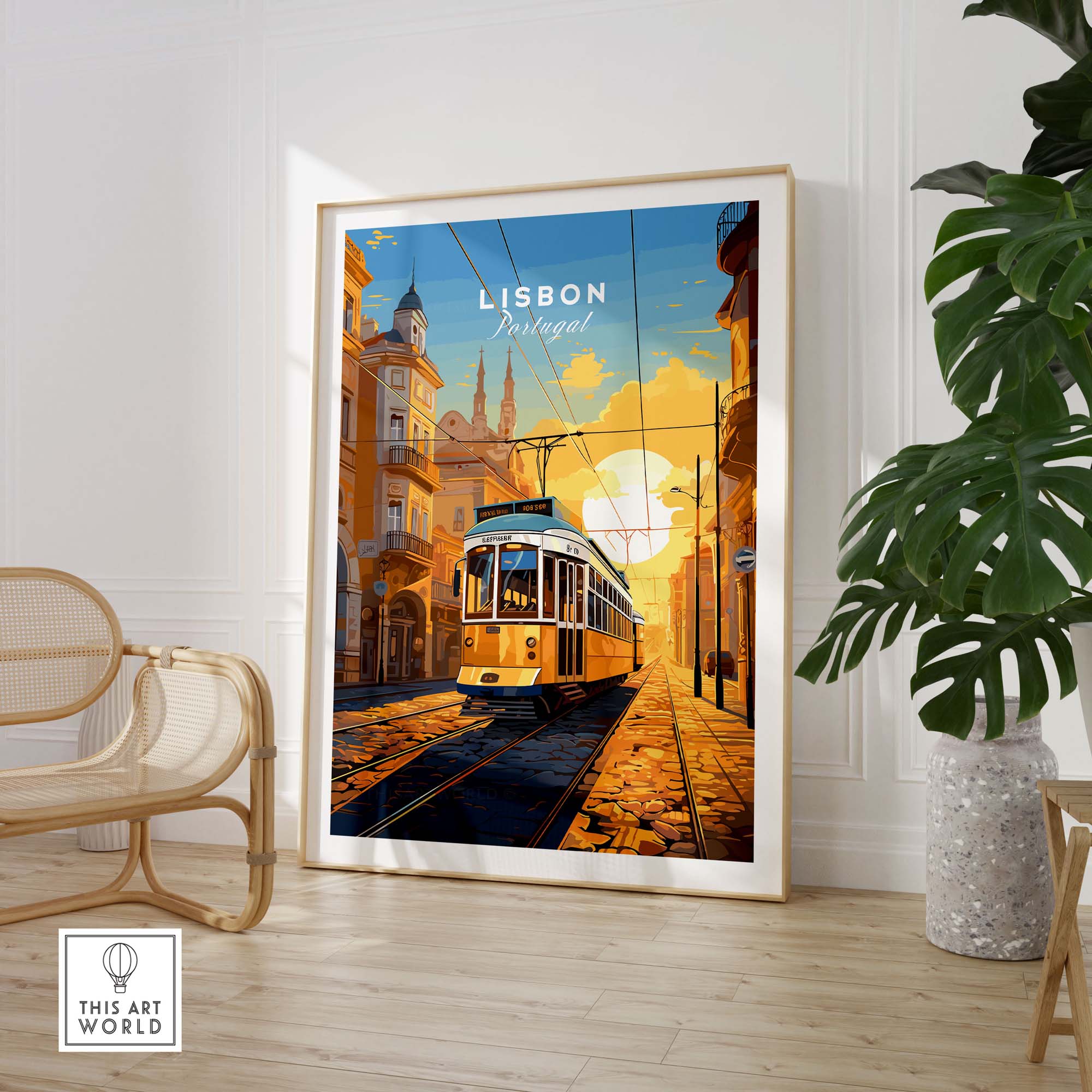 Lisbon Print with Tram