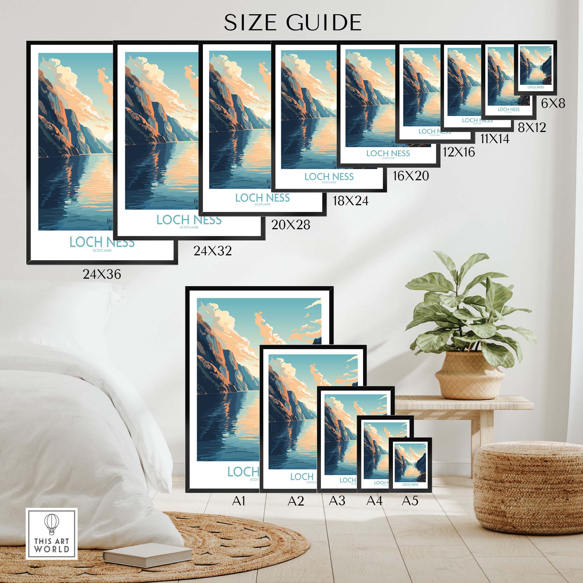 Loch Ness Print Modern