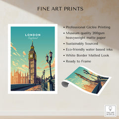 London Poster Big Ben featuring professional Giclée printing on high-quality matte paper.