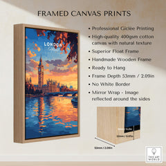Big Ben London Art Print | Westminster Palace Poster framed print showcasing professional Giclée printing and vibrant colors.