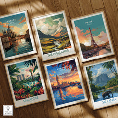 Big Ben London Art Print | Westminster Palace Poster collection including Venice, The Highlands, Paris, Singapore, and Sri Lanka.