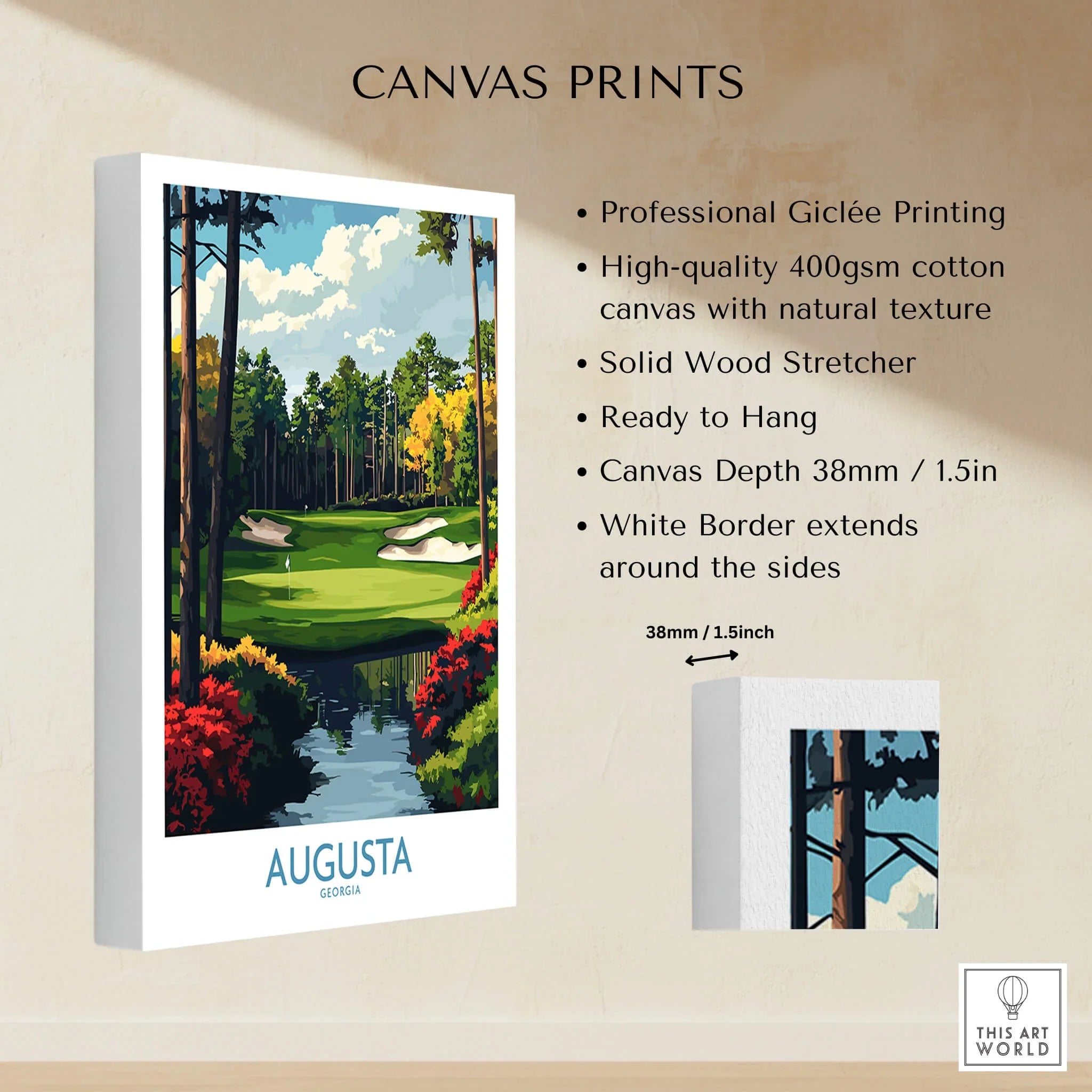 Augusta Georgia Golf Poster - Fairway Wall Art – This Art World