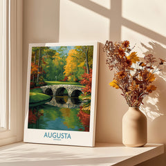 Augusta Georgia Stone Bridge Golf Print - Famous 12th Hole Golf Course Rae's Creek Bridge
