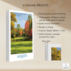 Augusta National Golf Print - Georgia Wall Art showcasing professional Giclée printing on high-quality canvas.