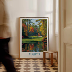 Augusta The Masters Golf Wall Art Print showcasing iconic golf course scenery.