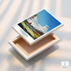 Augusta National Print - The Masters Golf Poster in a decorative box showcasing golf's iconic course.