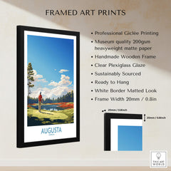 Augusta National Print - The Masters Golf Poster framed art print with professional giclée quality and sustainable frame.