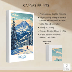 Big Sky Wall Art Print showcasing professional Giclée printing on high-quality canvas.