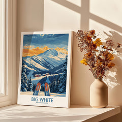 Big White Wall Art Print -  British Columbia showcasing stunning mountain scenery and ski culture.