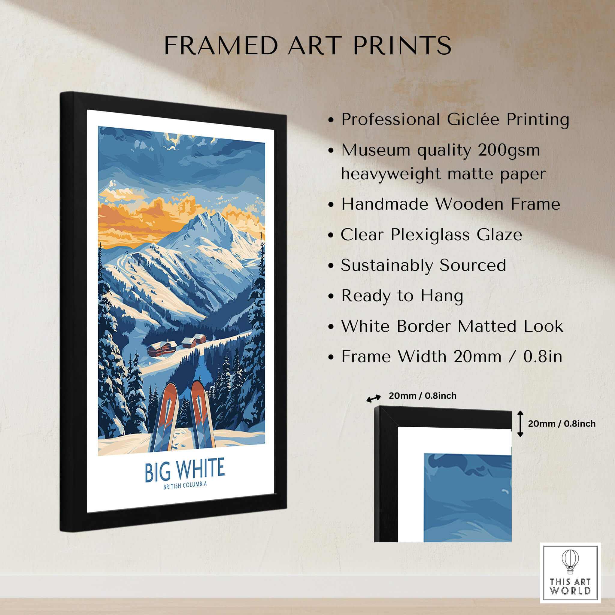 Big White Wall Art Print - British Columbia framed print showcasing stunning landscapes and professional Giclée printing.