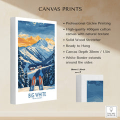 Big White Wall Art Print -  British Columbia showcasing professional Giclée printing on canvas.