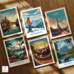 Breckenridge Ski Print - Colorado and travel posters of Venice, Paris, Singapore, Barcelona, and Sri Lanka.