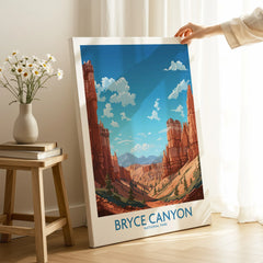 Bryce Canyon National Park canvas wall art print in a bright, modern room setting