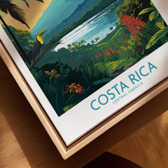 Costa Rica Wall Art | Modern Style featuring vibrant tropical landscapes and Arenal Volcano in a framed print.