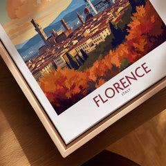 Florence Italy Wall Art | Modern Style featuring vibrant autumn colors and the skyline of Florence, Italy.