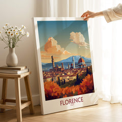 Florence Italy Wall Art | Modern Style showcasing Cathedral of Santa Maria del Fiore in vibrant colors.