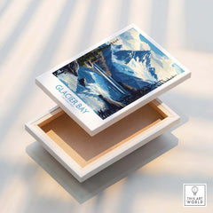 Glacier Bay National Park canvas wall art with mountain and lake landscape