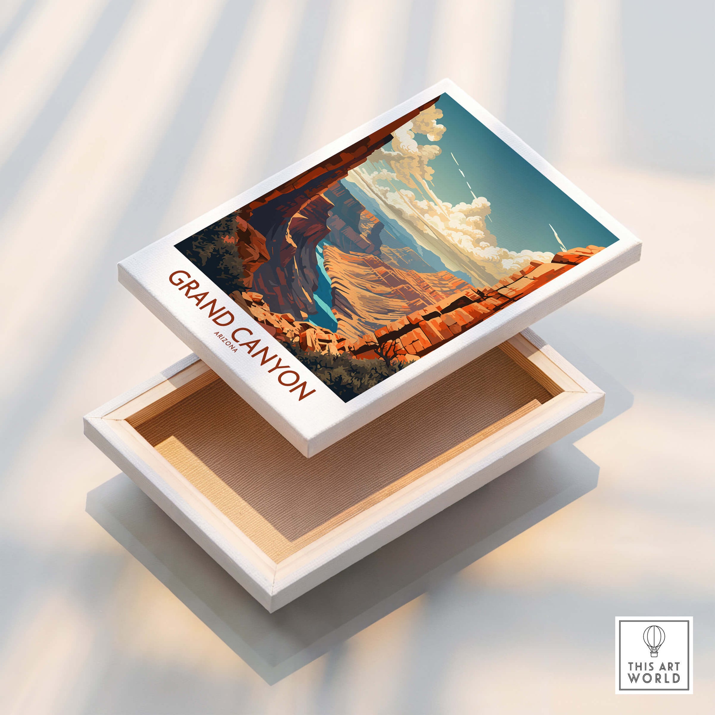 Grand Canyon Wall Art | Modern Style displayed in an open box, showcasing stunning landscape design.