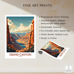 Grand Canyon Wall Art | Modern Style showcasing professional Giclée printing and eco-friendly materials.