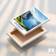 Gros Morne National Park stretched canvas print with colorful landscape art in floating frame.