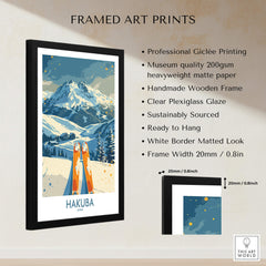 Hakuba Ski Print - Japan framed print showcasing stunning mountain landscapes and ski culture.