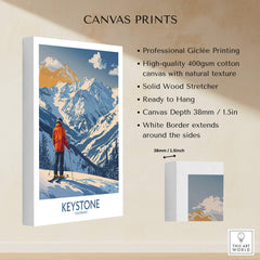 Keystone Ski Print - Colorado showcasing professional Giclée printing on high-quality canvas with stunning mountain landscape.