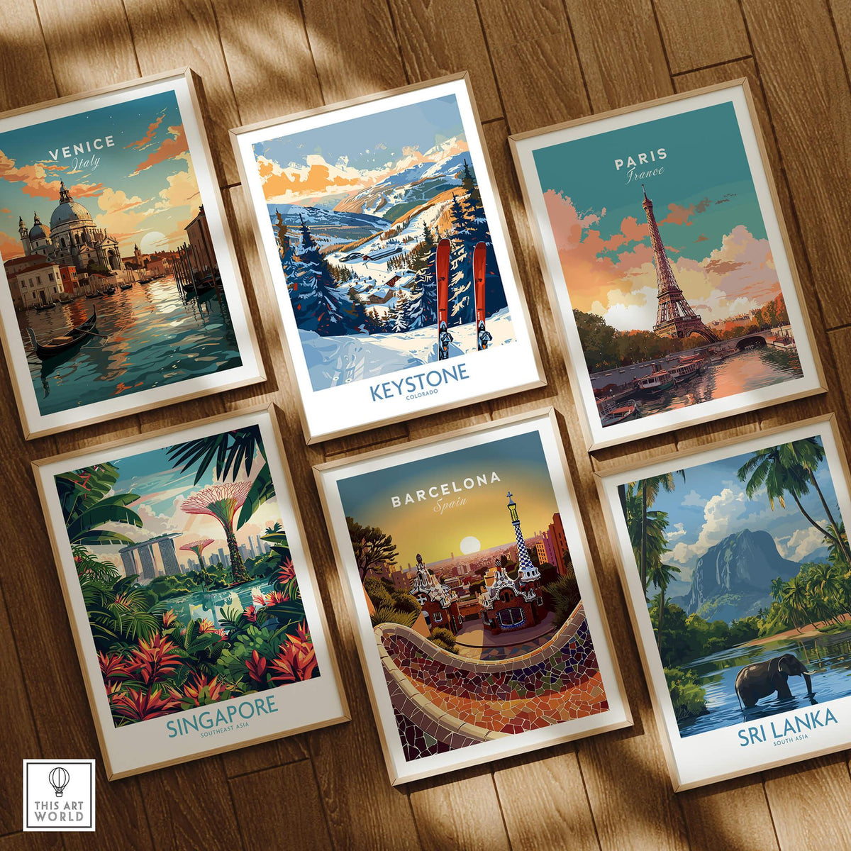 Keystone Wall Art Poster - Colorado Ski Print among other travel-inspired art prints, showcasing vibrant destinations.