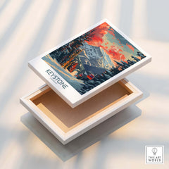 Keystone Poster Colorado displayed on a decorative box showcasing the scenic beauty of Keystone, Colorado.