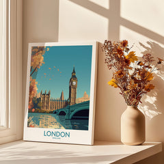 London Big Ben Wall Art | Modern Style - A chic poster of Big Ben with vibrant colors, perfect for home decor.