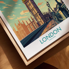 London Wall Art | Modern Style featuring Big Ben and a scenic view of London landmarks.