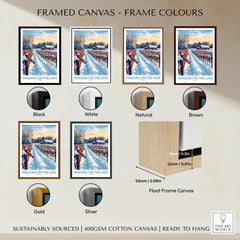 Niagara-on-the-Lake winter vineyard art print in black, white, natural, brown, gold, silver frames
