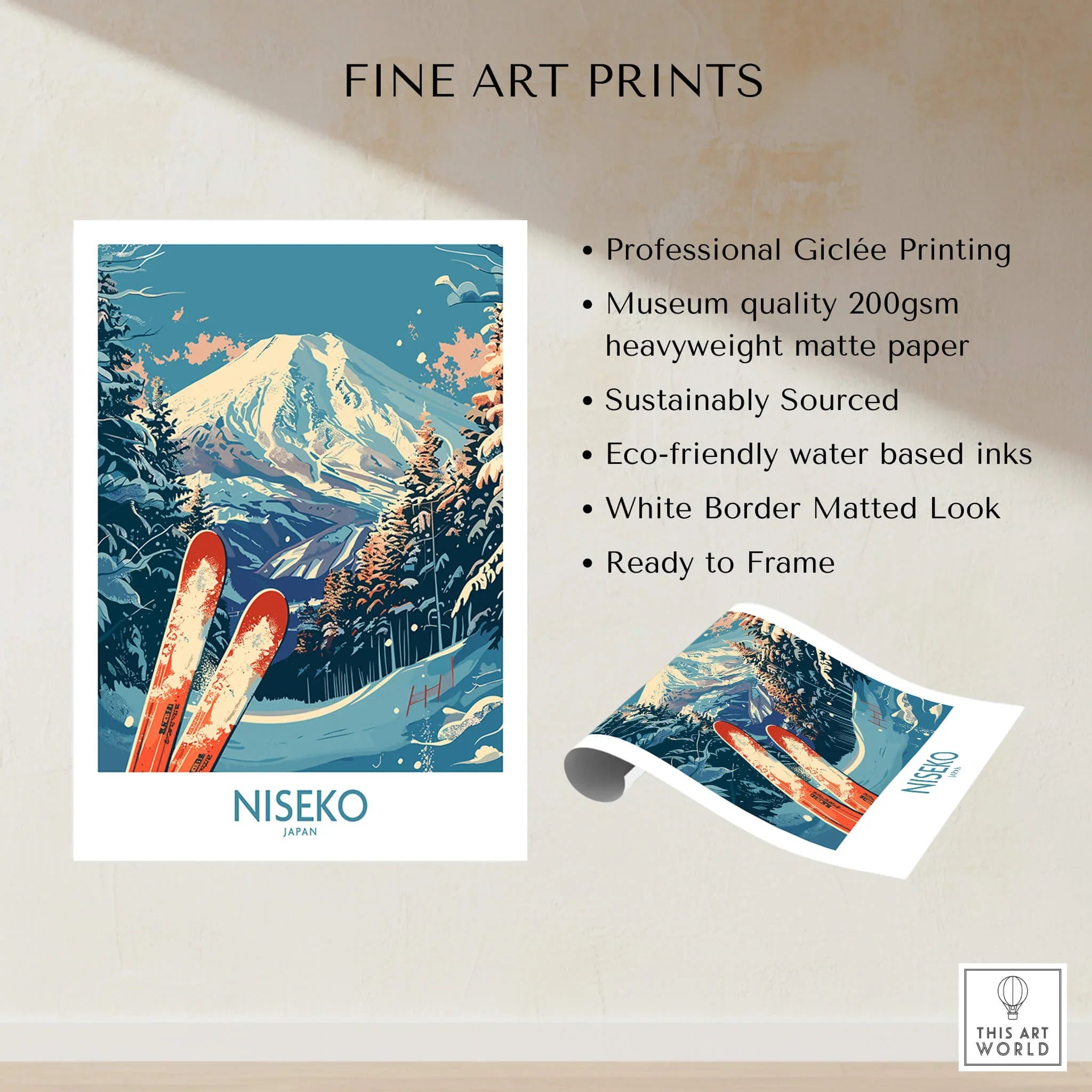Niseko Poster Japan - Stunning Wall Art – This Art World