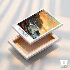 Pacific Rim National Park stretched canvas print with sunset seascape art detail