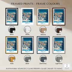 Park City Print Utah Skiing framed prints in various colors including black, white, natural, and brown.